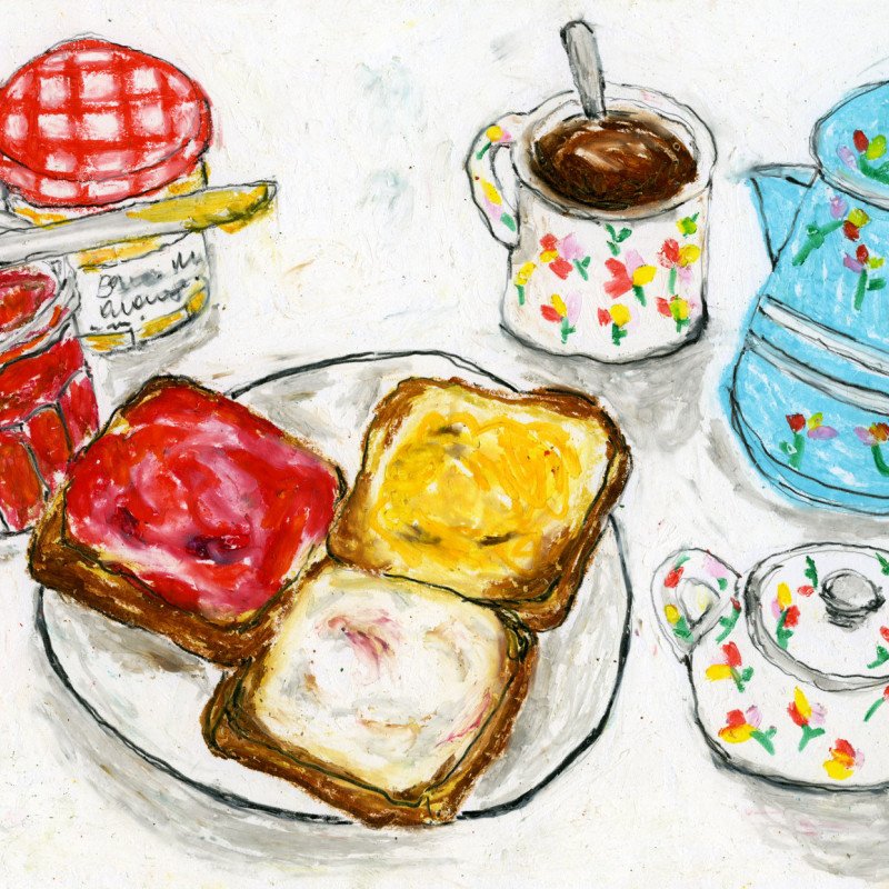 Coffee and toast