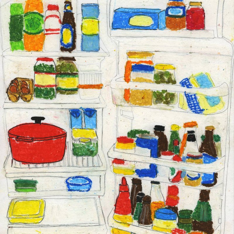 Inside the fridge