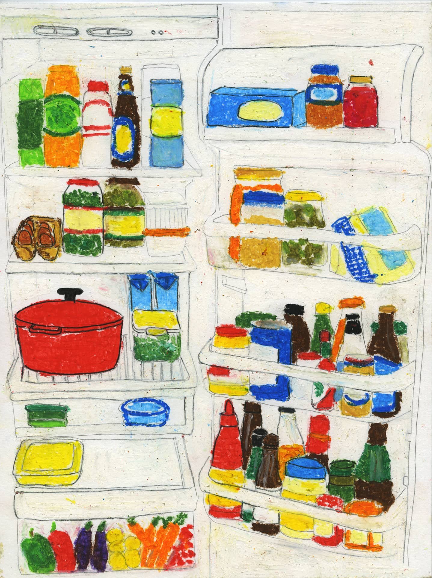 Inside the fridge