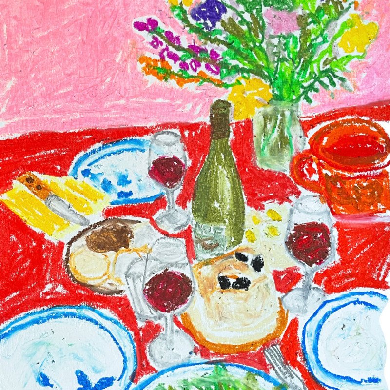 Red table