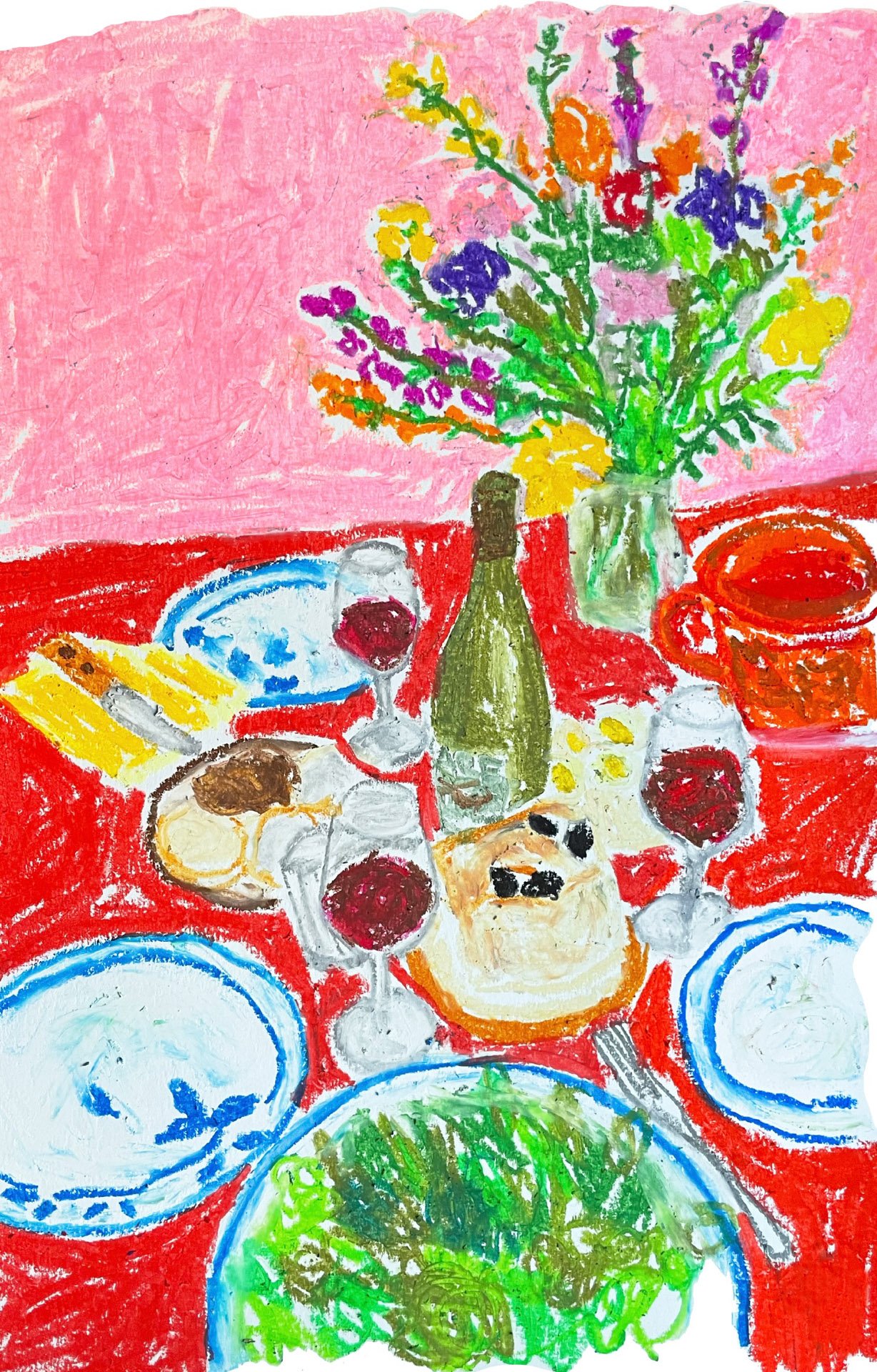 Red table