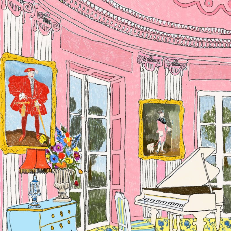The piano room