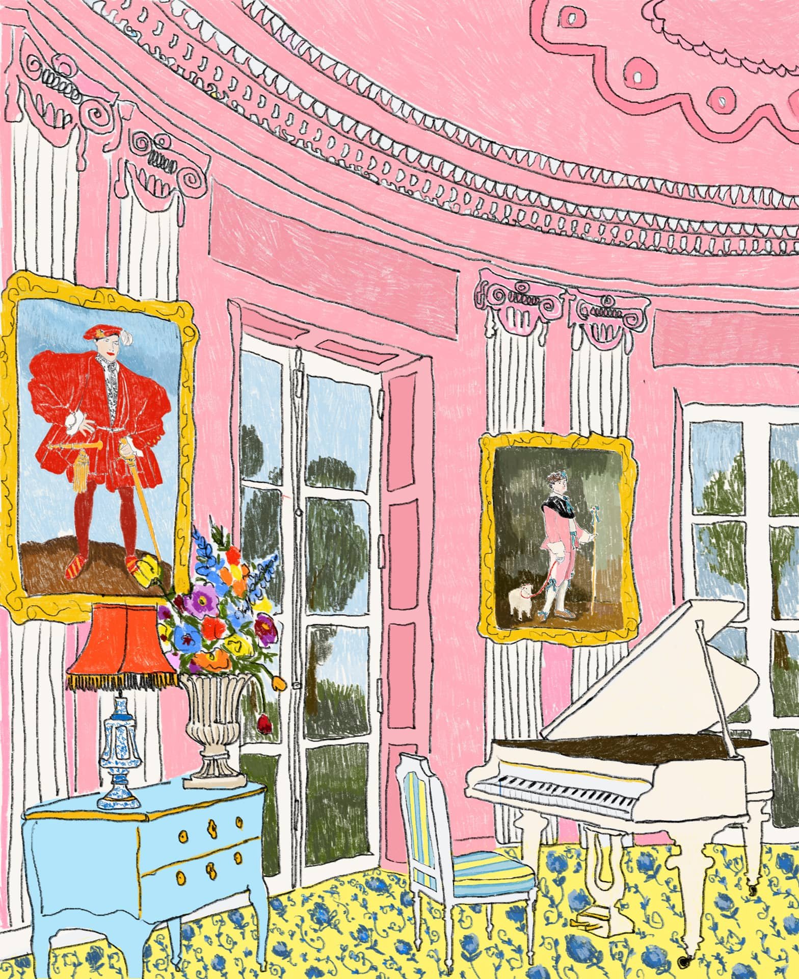 The piano room